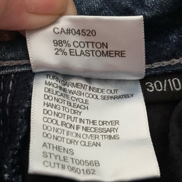 Tru Luxe Jeans with Rhinestone Pockets Size 30/10 - Picture 7 of 9